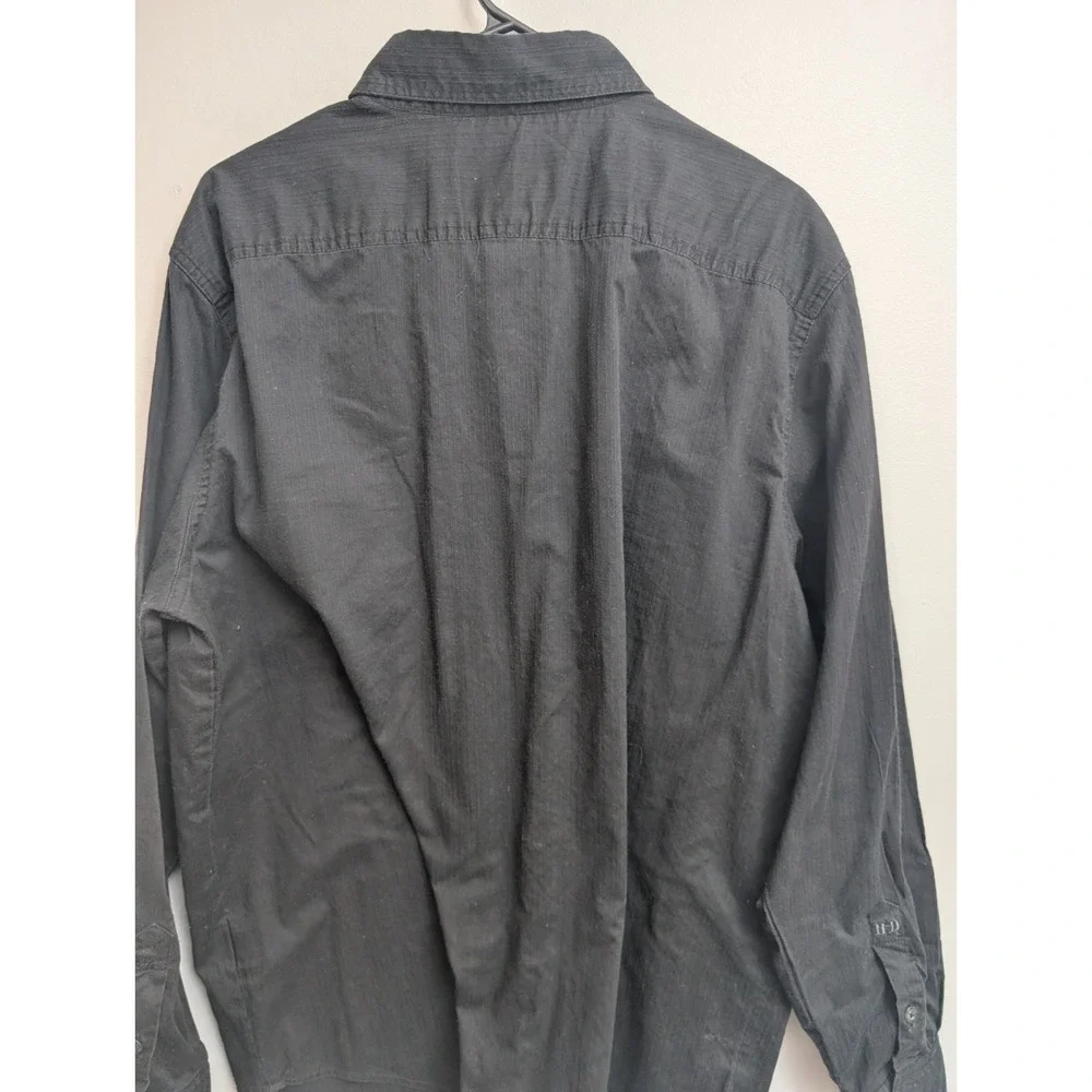 Z7 Harley Davidson Shirt Mens XL Black Long Sleeve Button Up - Picture 5 of 6